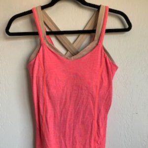 Pink Lululemon Built in Bra Workout Top